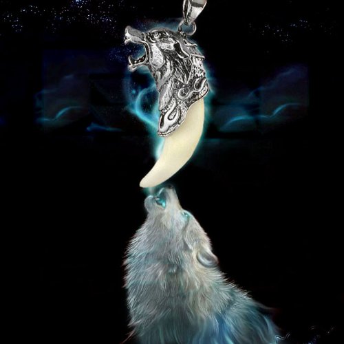 Mokingtop(TM) Fashion New Men's Classic Fashion Sexy Wolf Tooth Pendant Necklace (A)