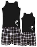 Mother Daughter Matching Rose Short Pajamas