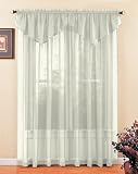 Review   / Semi Sheer Solid Window Curtain Panel Pair