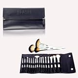 FASH Professional goat and horse hair makeup Brush Set with Faux Leather Pouch, 16-Piece For Eye Shadow, Blush, Eyeliner.....