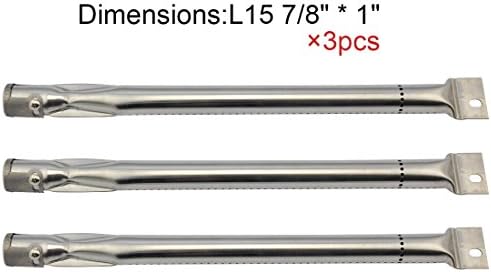 The Red BBQ 14051 3-pack Stainless Steel Burner Replacement for Brinkmann, Charmglow, Charmglo, Uniflame Model Grills