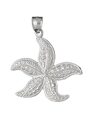 Clevereves 14K White Gold Pendant Starfish 8 - Gram(s)