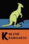 Art Poster, K is for Kangaroo - 20x30
