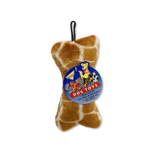 Booda 53925 Medium Plush Giraffe Skin Bone Dog Toy