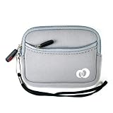 Assorted Color - Soft Neoprene Polychloroprene Camera Case for Panasonic Lumix Dmc-fx580 Dmc-fx48 Dmc-fs25 Dmc-ts1 Dmc-fs6 Dmc-ls85 Dmc-fs6 Dmc-fs15 Dmc-fs7 + Screen Protector Kit (Grey)