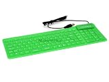 Monoprice Flexible Water Proof Keyboard – Green