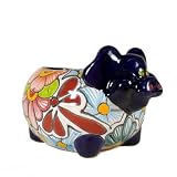 Talavera Pig Planter Pot, Small, Assorted Color Patterns