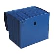 Wilson Jones ColorLife A to Z Expanding File 10" x 12", Expands to 18" File Capacity with Velcro Gripper Flap, Dark Blue (WCCC7117A-BL)