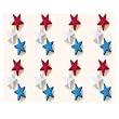 Patriotic Cake Decorations(14247) - 24 Red - White - Blue Star Edible Hard Sugar Decorations