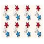 Patriotic Cake Decorations(14247) - 24 Red - White - Blue Star Edible Hard Sugar Decorations