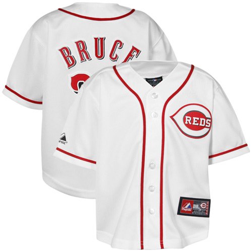 Majestic Jay Bruce Cincinnati Reds Preschool Replica Jersey-White (4)