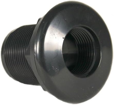 JT Manufacturing Bulkhead 3/4" Thread x Thread, Black
