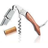 Professional Waiter's Wine Opener by XO Reserve - Double Hinged Corkscrew for Home, Bartending & Kitchen Needs - Premium Bar Tools for the Sommelier in You