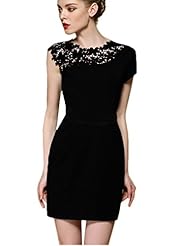 Floral Print Polyester/Rayon/Spandex One Shoulder Sleeveless Lace Fitted  Dress