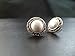 Pearl Wedding Stud Earrings, vintage look, Victorian, small, white pearl with filigree, surgical steel