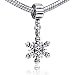 Pandora Style Beads Dangle Flocon de Neige Pattern Europ????enne Breloques Charms Cordon Plated Perl