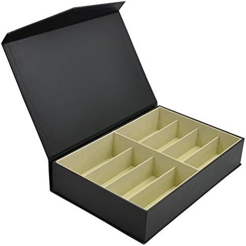 Herefind 8 Grids Sunglass Organizer PU Leather Display Case Eyewear Collector Storage Box