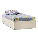 South Shore Furniture, Sand Castle Collection, Twin Mates Bed, Pure White