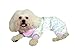 Paw Print PJâ€™s â€“ Pastel with Pink Trim / X-Small