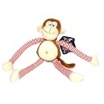 Multipet Pull My Leg Monkey Plush Dog Toy with moving arms and legs and squeakers 15"