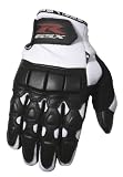 JOE ROCKET SUZUKI WHITE/BLACK FUEL LEATHER-TOP GLOVES! LARGE