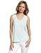 Lilla P Women's Flame Shirred V-Neck Tank Shirt, Spa, Medium
