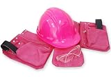 Pink Tool Belt Kit with North Hard Hat and Eva Petite Safety Glasses
