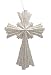 Winter's Beauty Silver Glitter Cross Christmas Ornament