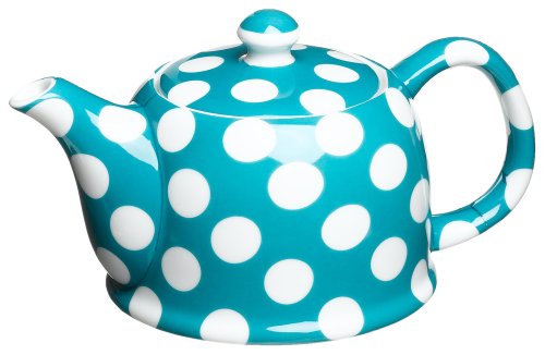 Best Cheap Yedi Houseware Classic Coffee and Tea White Dots 20 Ounce Teapot, Turquoise Blue
