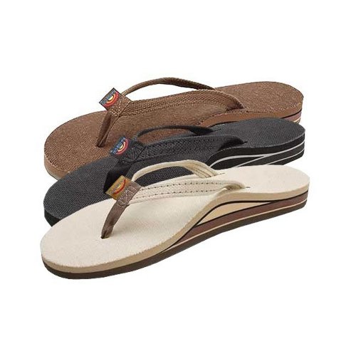 Childrens Toyshop  Sporting Goods : Womens Rainbow Sandals Womens Hemp Double Stack Narrow Strap