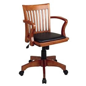 Office Star Deluxe Wood Banker's Chair - Fruitwood by Office Star