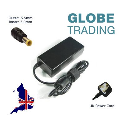 19v 2.1a Replacement Samsung N110, N120, N130, N140 & N310 Laptop / Netbook Ac / Dc Adapter / Charger With Globe 1 Year Warranty And Uk Mains Lead Included Picture