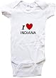 I LOVE INDIANA - INDIANA BABY - State-series - White, Blue or Pink Onesie / Baby T-shirt