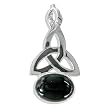 Sterling Silver Celtic Design with Onyx Pendant by Sajen