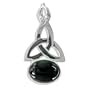Sterling Silver Celtic Design with Onyx Pendant by Sajen