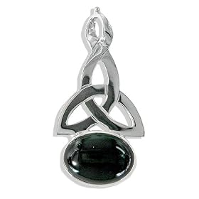 Sterling Silver Celtic Design w  Onyx Pendant by Sajen by Amazon.com Collection