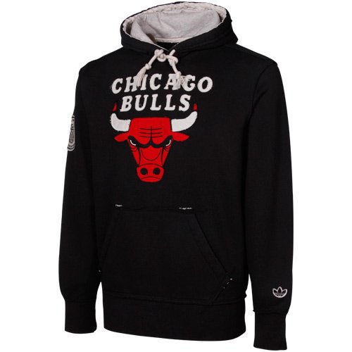 NBA Men's Chicago Bulls Originals Springfield Pullover Hood (Black, X-Large)