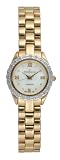 Peugeot Ladies Goldtone Dress Watch with a Genuine Diamond Bezel and a Mother of Pearl Dial