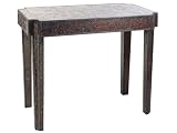 43Hx23.5Wx36L Crackle Glass Table Bronze