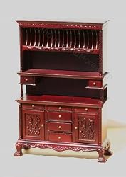 Sale!!! Miniature Artisan Hand Carved Buffet in Mahogany