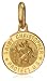 9ct Yellow Gold Small St Christopher Medal Pendant