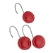 Color Rounds Shower Hooks Set of 12 - Red