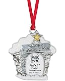 Rockin' Doggie Pewter Ornament, Happy Howlidays/Picture