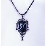 Black Victorian Cameo Necklace
