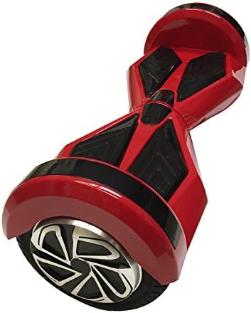 Fish Smart Self Balancing Scooters Drifting Board Electric Scooter with Bluetooth Speaker LED Light 8" Two Wheel (red+black)