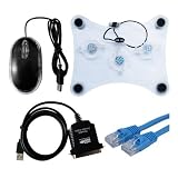 SKQUE PREMIUM OPTICAL MICE MOUSE+NOTEBOOK COOLER PAD+BLUE ETHERNET 10 FEET CABLE+USB-PARALLEL 6 FEET CABLE FOR APPLE MACBOOK AIR(13.3£§)