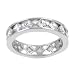 Tressa Sterling Silver Diamond Cut CZ Eternity Band Ring