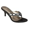 Women's Xhilaration® Teala Beaded Sandals - Black