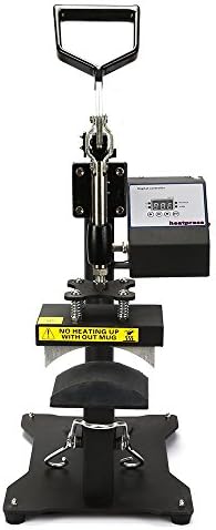 IToolPlus Cap Hat Heat Press Transfer Coated Handle Spring-Loaded Swing Away W/ Pressure Knob Rigid Steel Frame Hat Mug Ball Digital Control CP815B Machine Swing Away Excellent Sublimation Machine