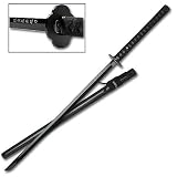 Long Ninja Sword Stealth Black with Himura Guard